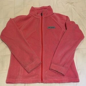 VGUC girls Columbia zip-up fleece jacket. Girls size M (10-12).